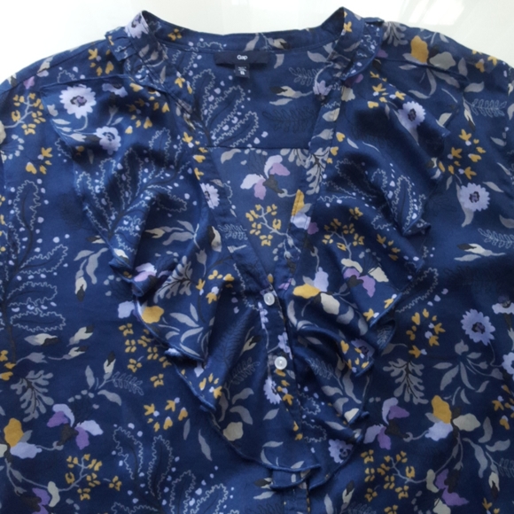 GAP Cotton Blouse with Ruffles - Picture 3 of 7